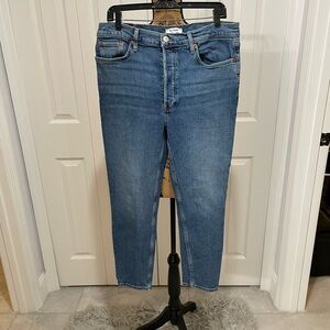 Re/Done Blue Straight Jeans Classic Fit